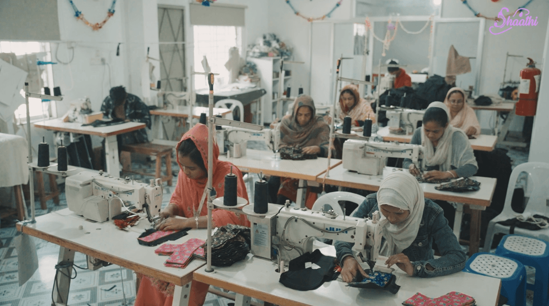 Reusable sanitary napkins produced by Shaathi Foundation in Dhaka